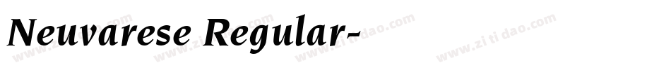 Neuvarese Regular字体转换